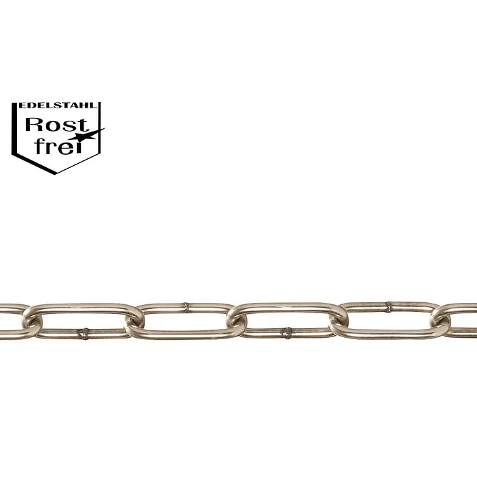 Stabilit Rundstahlkette Meterware - 5 mm, Edelstahl - Vorderansicht