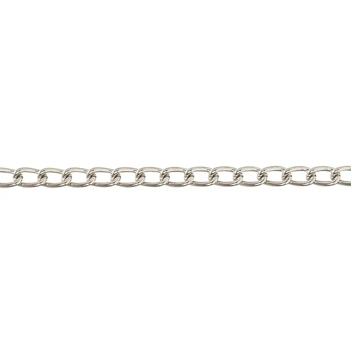 Stabilit Lanac po dužnom metru - 2 mm, Čelik, Poniklano - Pogled sprijeda