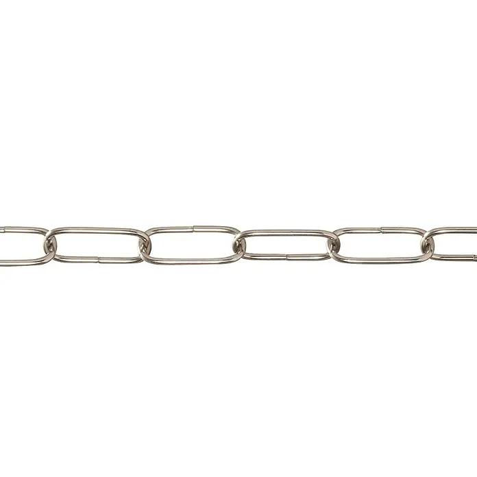 Stabilit Cadena de eslabones alargados a metros - Diámetro: 3 mm, Plateado - Vista frontal