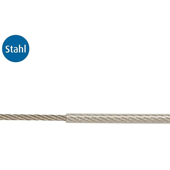 Stabilit Drahtseil Meterware - Durchmesser: 5 mm, Stahl, 6 x 7 FC - Vorderansicht