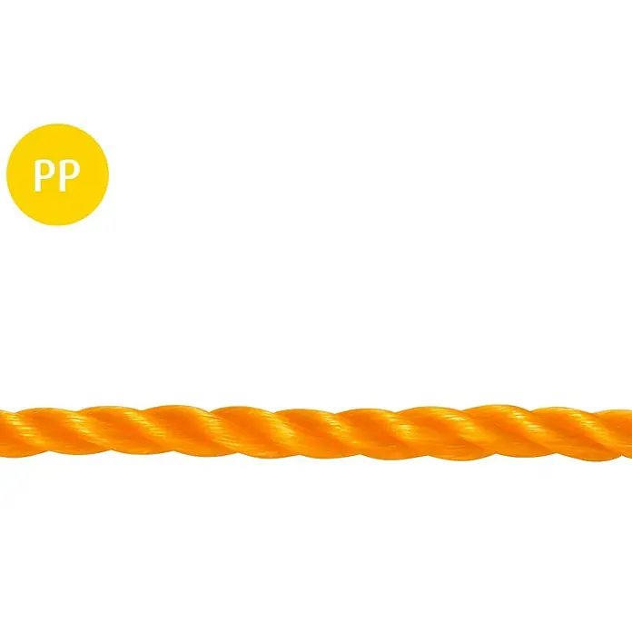 Stabilit PP-Seil Meterware - Durchmesser: 12 mm, Polypropylen, Orange, 3-schäftig gedreht - Vorderansicht