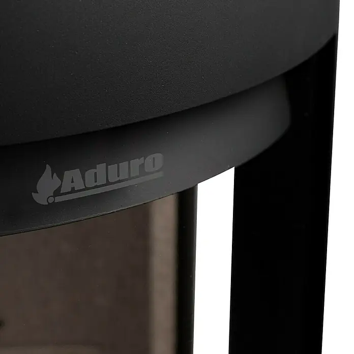 Aduro Kaminofen 22 - 5,5 kW, Raumheizvermögen: 340 m³, Mit Holzfach, Schwarz - Detailaufnahme