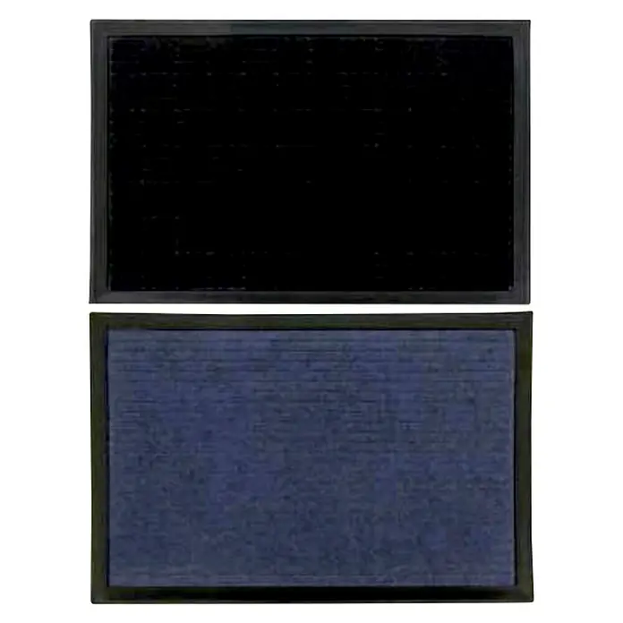 Felpudo de entrada Columbia - Azul marino o negro, 60 x 40 cm, 100% Poliamida