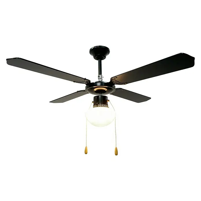 Arte confort Ventilador de techo Hawaii - Diámetro: 107 cm, Negro, 55 W, AC