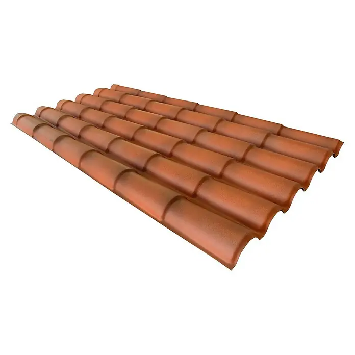 Odem Placa de cubierta Iccopo Envejecida - Teja, 2,95 m x 99 cm x 2 mm, PVC