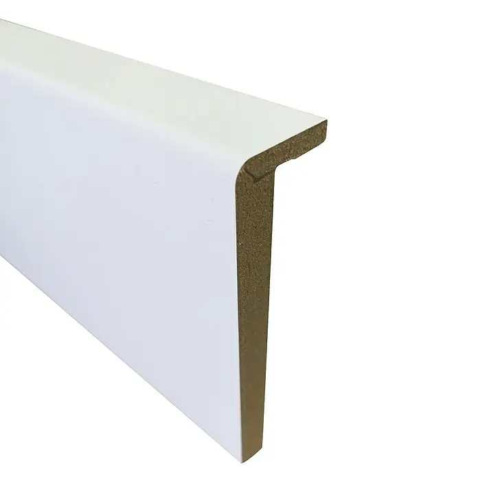 Rufete Perfil de zócalo Blanco - 2,24 cm x 12 mm x 90 mm, MDF, Blanco