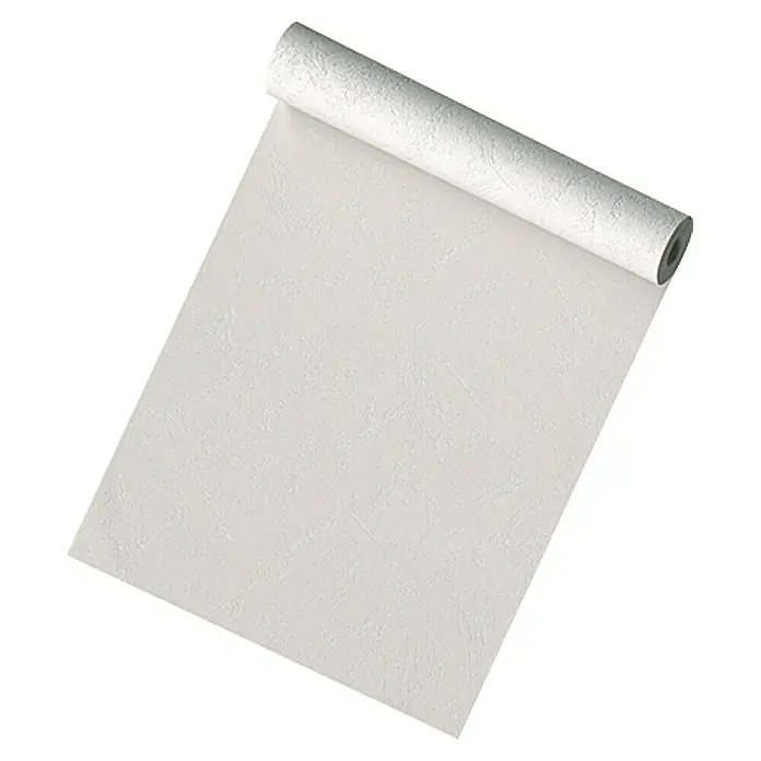 my look Flis tapeta - Bijele boje, Izgled žbuke, Uni, 10,05 x 0,53 m, Bešavno