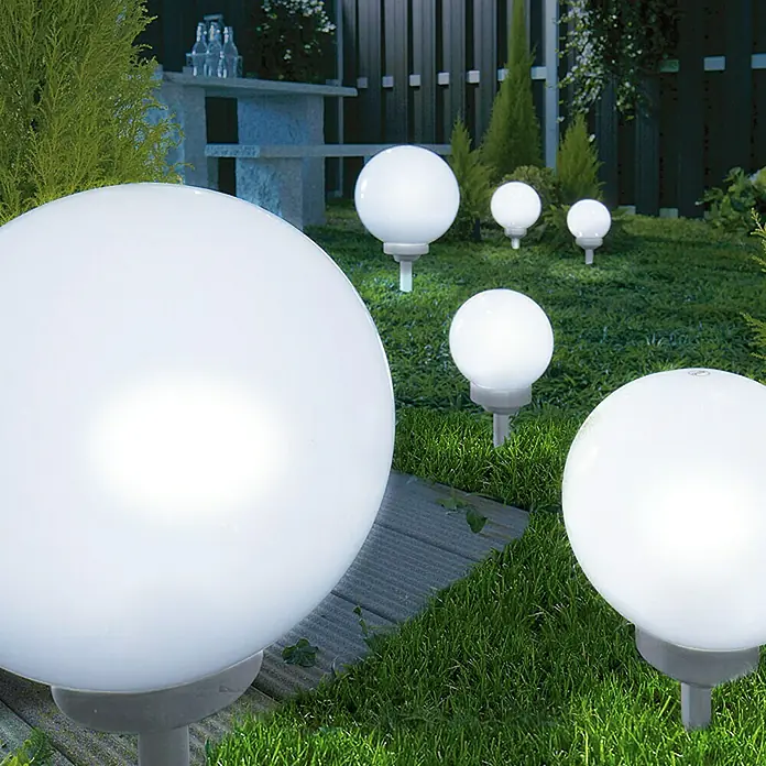BAUHAUS Solarna kuglasta svjetiljka - Štap za zabijanje u zemlju, Promjer: 20 cm, Visina: 523 mm, LED, 8 h