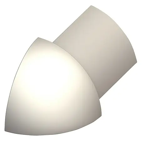 Kwartronde buitenhoek Titanium look 8 mm