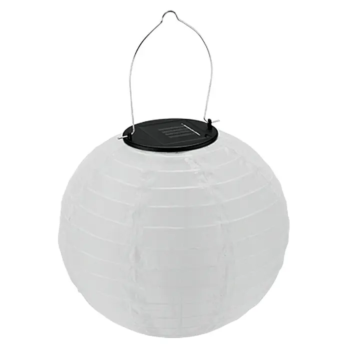 BAUHAUS Solarleuchte Lampion - Weiß, Leuchtdauer: 8 h
