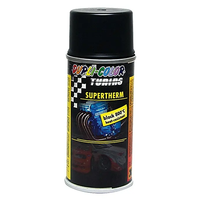 Dupli-Color Tuning Poseban sprej za lakiranje Supertherm - Otpornost na vrućinu: 800 °C, Crne boje, 150 ml - Pogled sprijeda