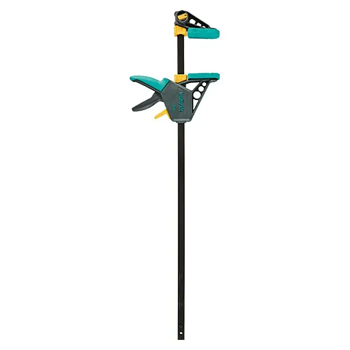 Wolfcraft Jednoručna stega EHZ PRO - Raspon: 700 mm, Stezna snaga: Do 1.200 N, Dužina do izljeva: 100 mm - Pogled sprijeda