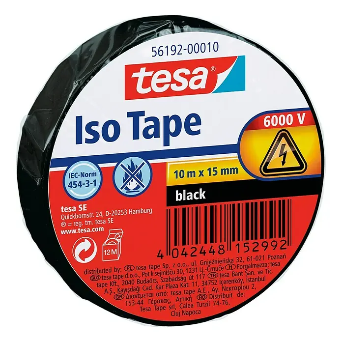 Tesa Isolierband Iso Tape - Schwarz - Linke Seitenansicht