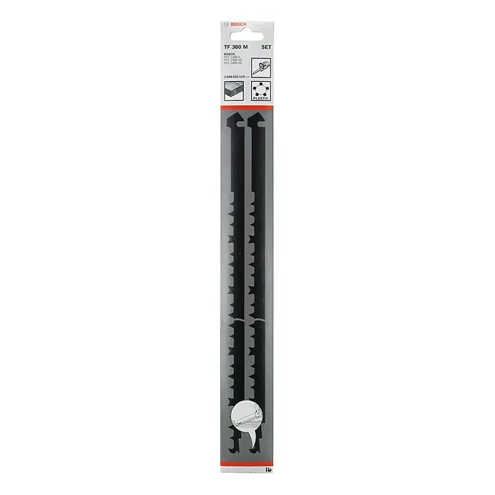 Bosch Juego de hojas de sierra de sable TF 300M - 2 pzs., Madera estructural - Vista frontal