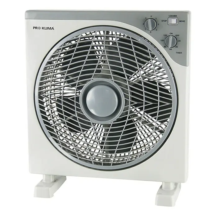 Proklima Podni ventilator - Bijelo-sive boje, Plastika, 50 W - Pogled sprijeda