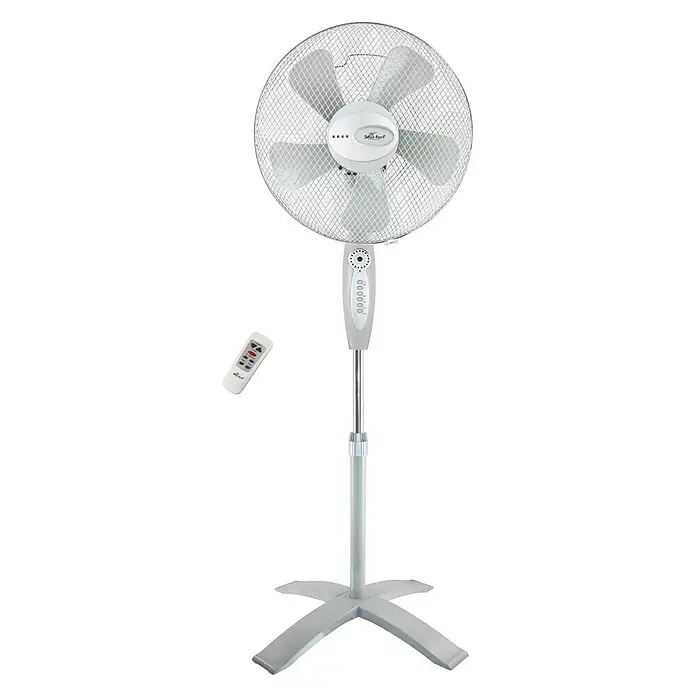PR Klima Ventilador de pie Multi Blower - Blanco/gris, Altura: 135 cm, 55 W - Vista frontal
