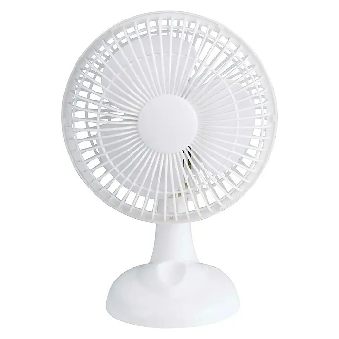 Proklima Stolni ventilator - Bijele boje, Promjer: 15 cm, 16 W - Pogled sprijeda