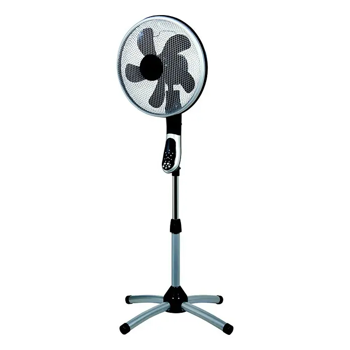 Proklima Stajaći ventilator - Srebrna-crna, Visina: 148 cm, 55 W - Pogled sprijeda