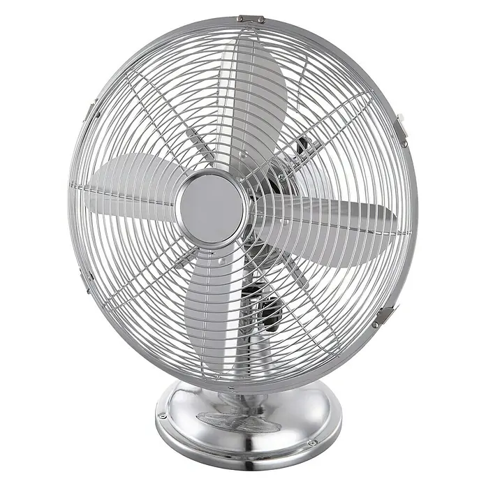 Proklima Retro stolni ventilator - Srebrne boje, Promjer: 30 cm, 35 W, 2.500 m³/h