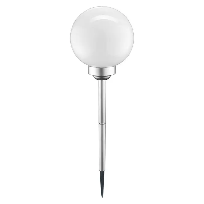 BAUHAUS Solarna kuglasta svjetiljka - Štap za zabijanje u zemlju, Promjer: 20 cm, Visina: 523 mm, LED, 8 h - Pogled sprijeda