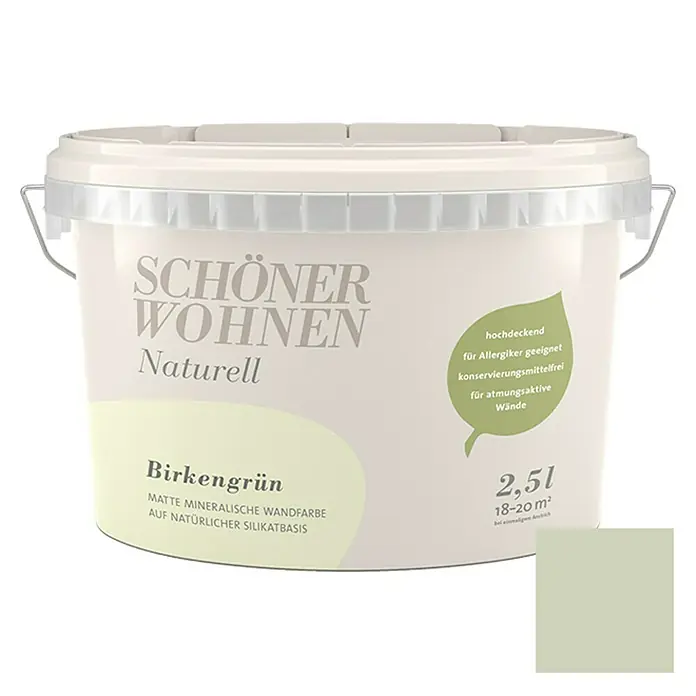 SCHÖNER WOHNEN-Farbe Muurverf Naturell Berkengroen - Berkengroen, 2,5 l, Mat