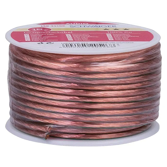 Schwaiger Kabel za zvučnike - 10 m, 0,75 mm² - Pogled sprijeda