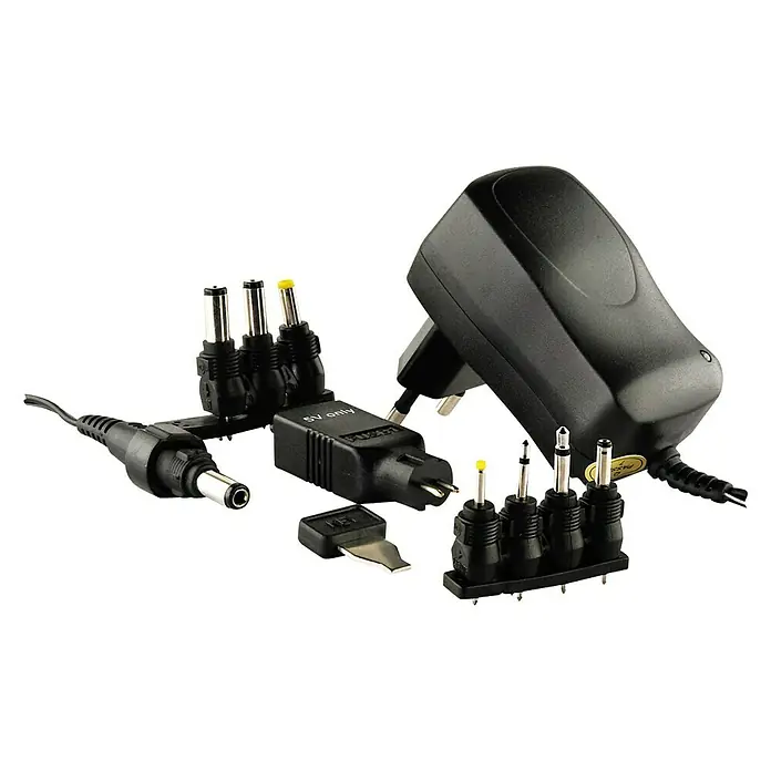 Schwaiger Universal-Steckernetzgerät - 1.000 mA, Kabellänge: 2 m, 3 - 12 V - Vorderansicht
