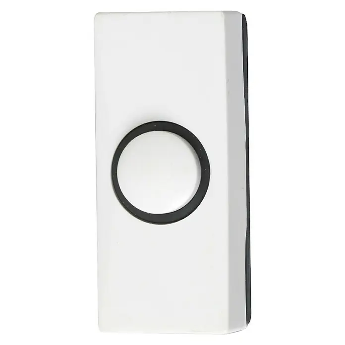 Heidemann Beldrukker Basic - 5,5 x 2,5 cm - Wit, Zwart, 24 V ~, Draadgebonden, 55 x 25 x 15 mm