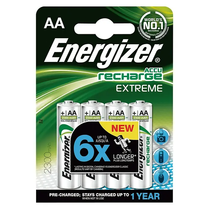 Energizer Accu Oplaadbare Extreme AA - Mignon AA, 1,2 V, 4 st.
