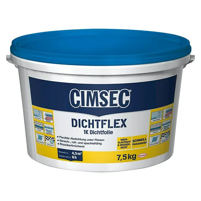 Cimsec Feuchtigkeitsabdichtung Dichtflex 1K Dichtfolie - 7,5 kg