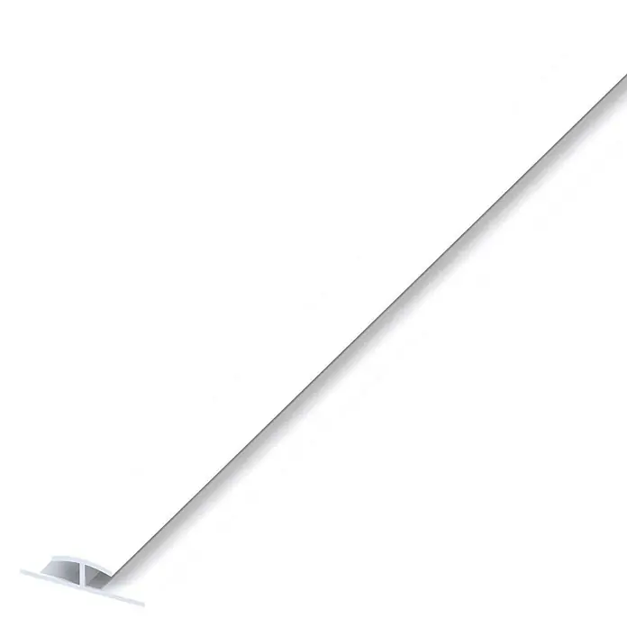 Kantoflex H-Profil - L x B x H: 1.000 x 4 x 25 mm, Hart-PVC, Weiß - Linke Seitenansicht