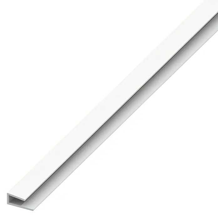 Kantoflex Einfassprofil - L x B x H: 1.000 x 15 x 4 mm, Stärke: 1 mm, Hart-PVC, Weiß - Linke Seitenansicht