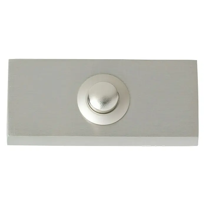 Heidemann Klingeltaster Viktorian II - Silber, Messing, Vernickelt, 13 x 72 x 30 mm - Vorderansicht