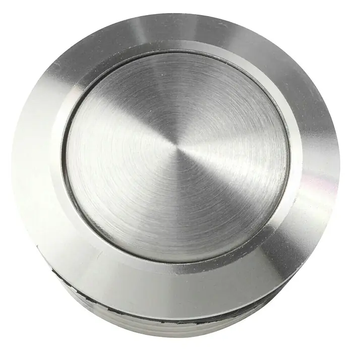 Heidemann Klingeltaster - Silbermetallic, Edelstahl, IP65 - Vorderansicht