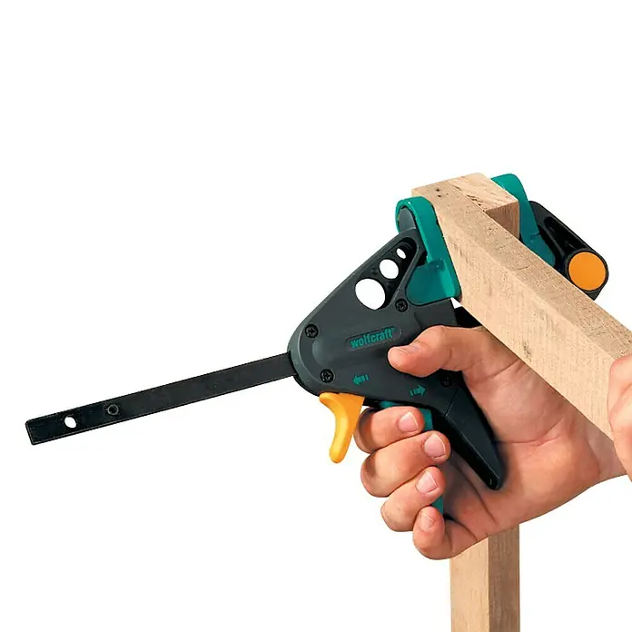 Wolfcraft Jednoručna stega EHZ PRO - Raspon: 150 mm, Stezna snaga: 900 N, Dužina do izljeva: 65 mm