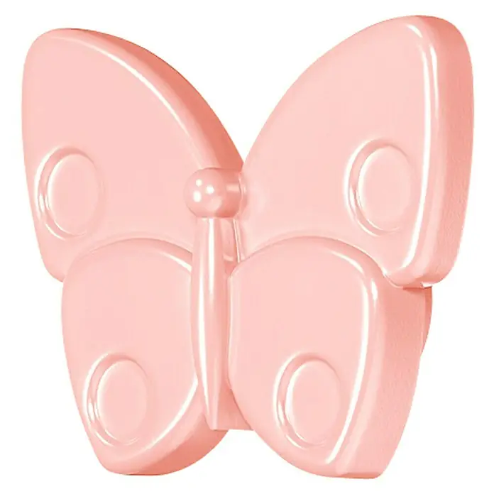 Kinder-Möbelknopf - Kunststoff, Pink, Ausführungseigenschaft: Schmetterling