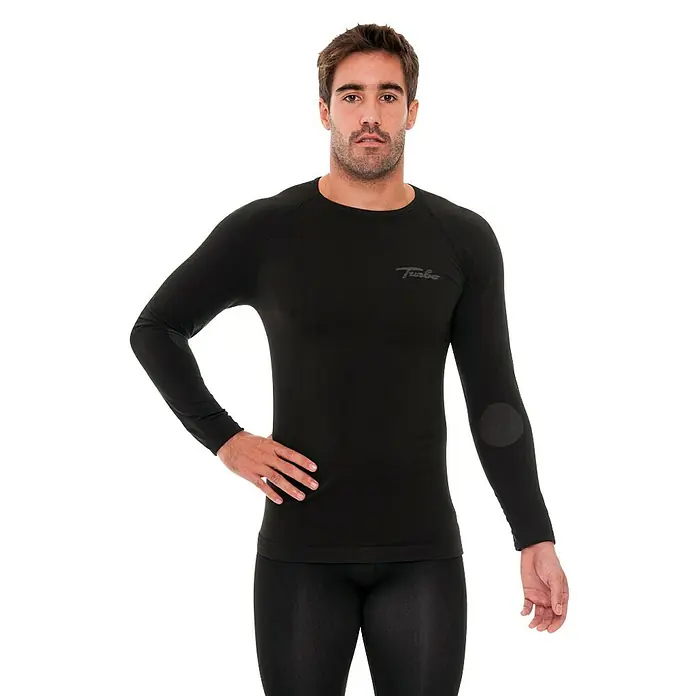 Turbo Camiseta térmica manga larga - XL, Negro, Apto para: Caballeros