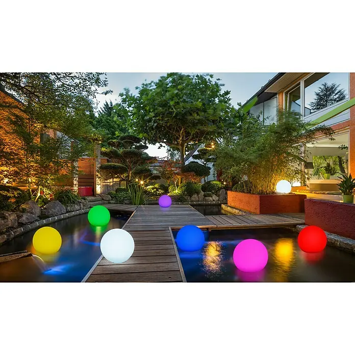 Solar-lichtbollen voor zwembaden Premium - Led, Diameter: 40 cm, IP67, RGB-kleurenregeling - Sfeeropname