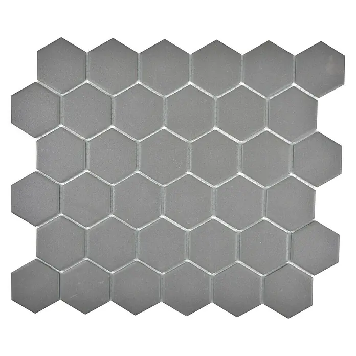 Mosaikfliese Hexagon Uni CU HX137 - 32,5 x 28,1 cm, Dunkelbeige, Matt - Ansicht von oben