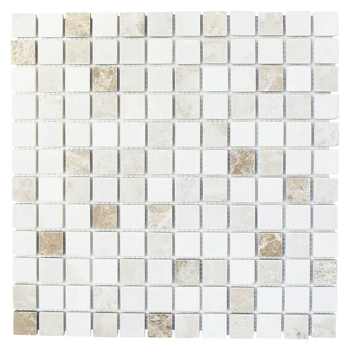 Mosaikfliese Quadrat Mix XNT 46266 - 30,5 x 30,5 cm, Beige/Braun, Matt - Ansicht von oben