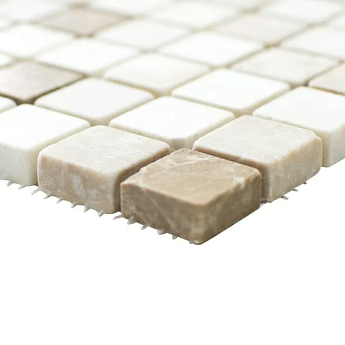 Mosaikfliese Quadrat Mix XNT 46266 - 30,5 x 30,5 cm, Beige/Braun, Matt