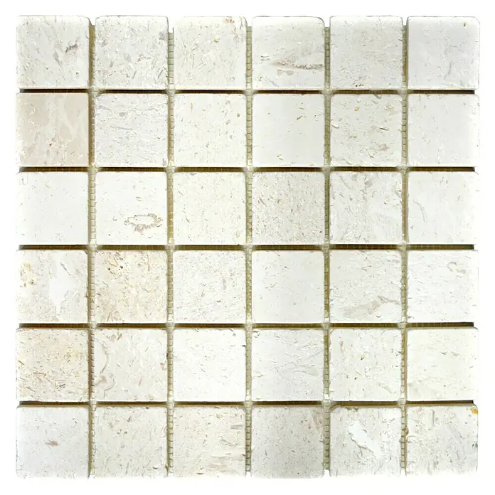 Mosaikfliese Colonial XNT 49048 - 30,5 x 30,5 cm, Weiß, Matt - Ansicht von oben