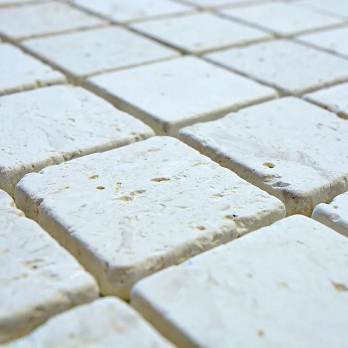 Mosaikfliese Colonial XNT 49048 - 30,5 x 30,5 cm, Weiß, Matt - Detailaufnahme