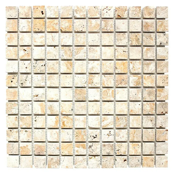 Mosaikfliese Quadrat XNT 51023 - 30,5 x 30,5 cm, Gold, Matt - Ansicht von oben