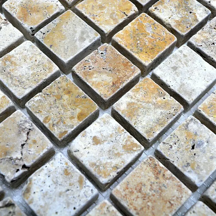 Mosaikfliese Quadrat XNT 51023 - 30,5 x 30,5 cm, Gold, Matt - Detailaufnahme