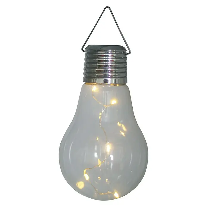 BAUHAUS Solarna svjetiljka Bulb - 0,05 W, Topla bijela, Ø x V: 7 x 13,5 cm
