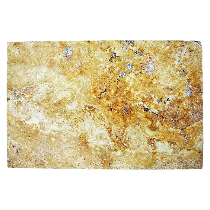 Antikmarmor Travertin - 61 x 40,6 cm, Gold, Matt - Ansicht von oben