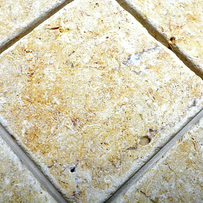 Antikmarmor Seabed - 10 x 10 cm, Beige, Matt - Detailaufnahme