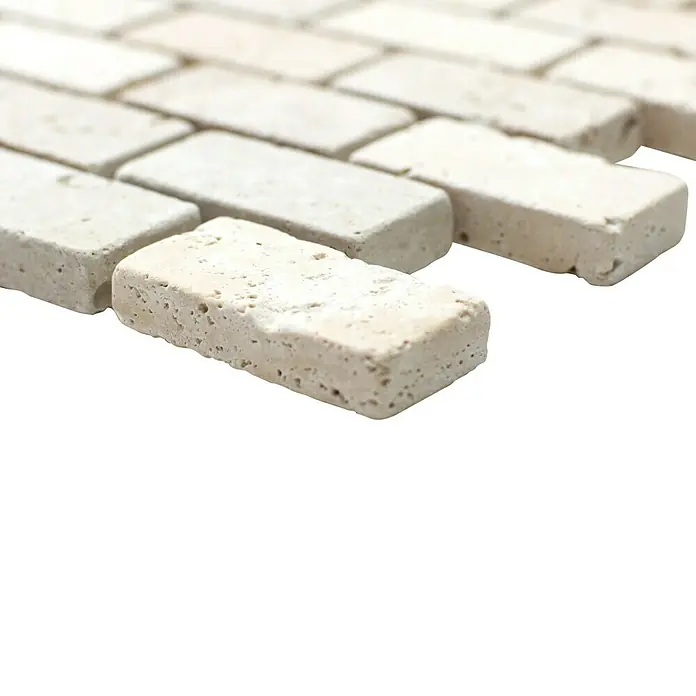 Mosaikfliese Brick Chiaro XNT 46234 - 30,5 x 30,5 cm, Beige, Matt - Detailaufnahme