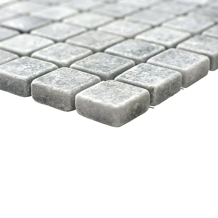 Mosaikfliese Quadrat Bardiglio XNT 40023 - 30,5 x 30,5 cm, Grau, Matt - Detailaufnahme